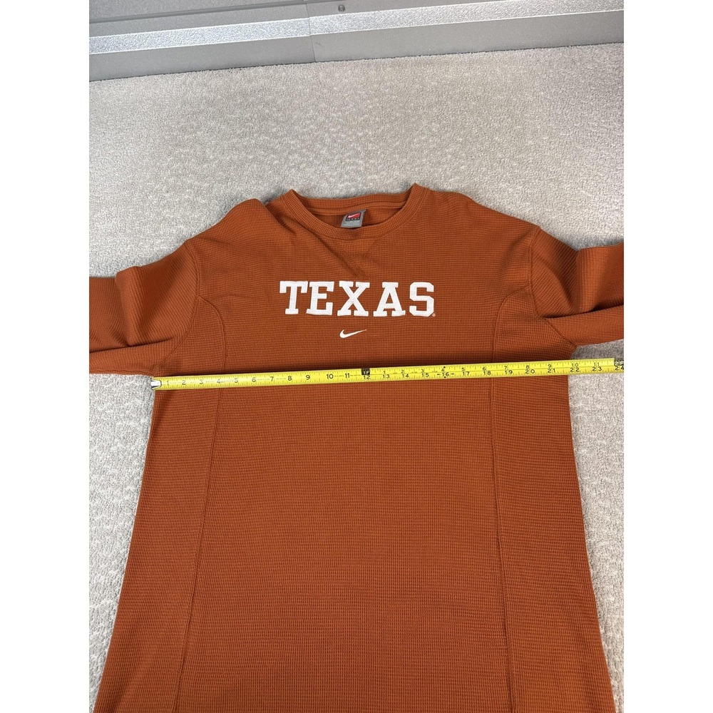 Texas Longhorns Shirt Mens 2XL Orange NCAA Football Nike Thermal Waffle Knit - Picture 4 of 7